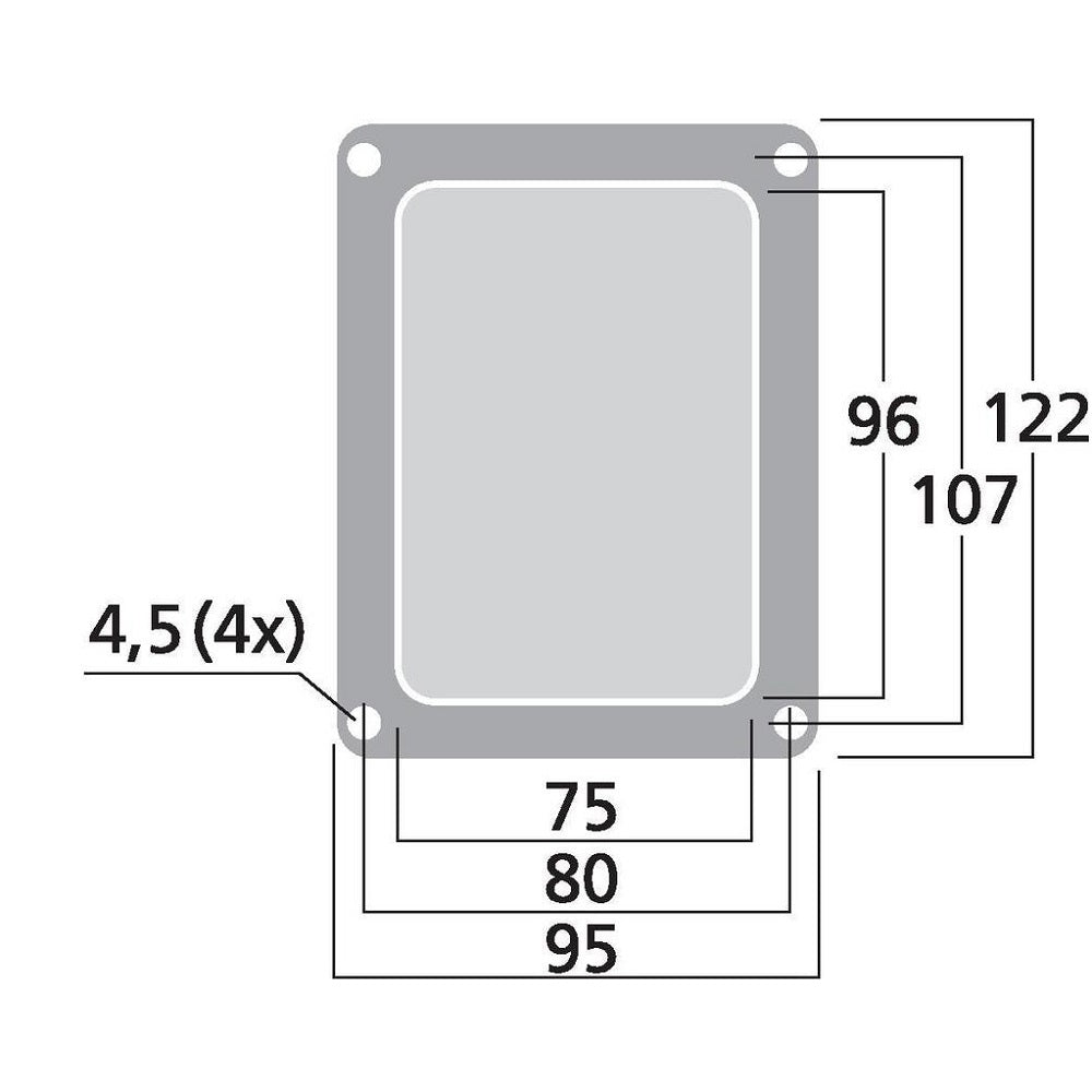 Monacor ST-400G Bi-Wire Speaker Terminal Panel dimensions