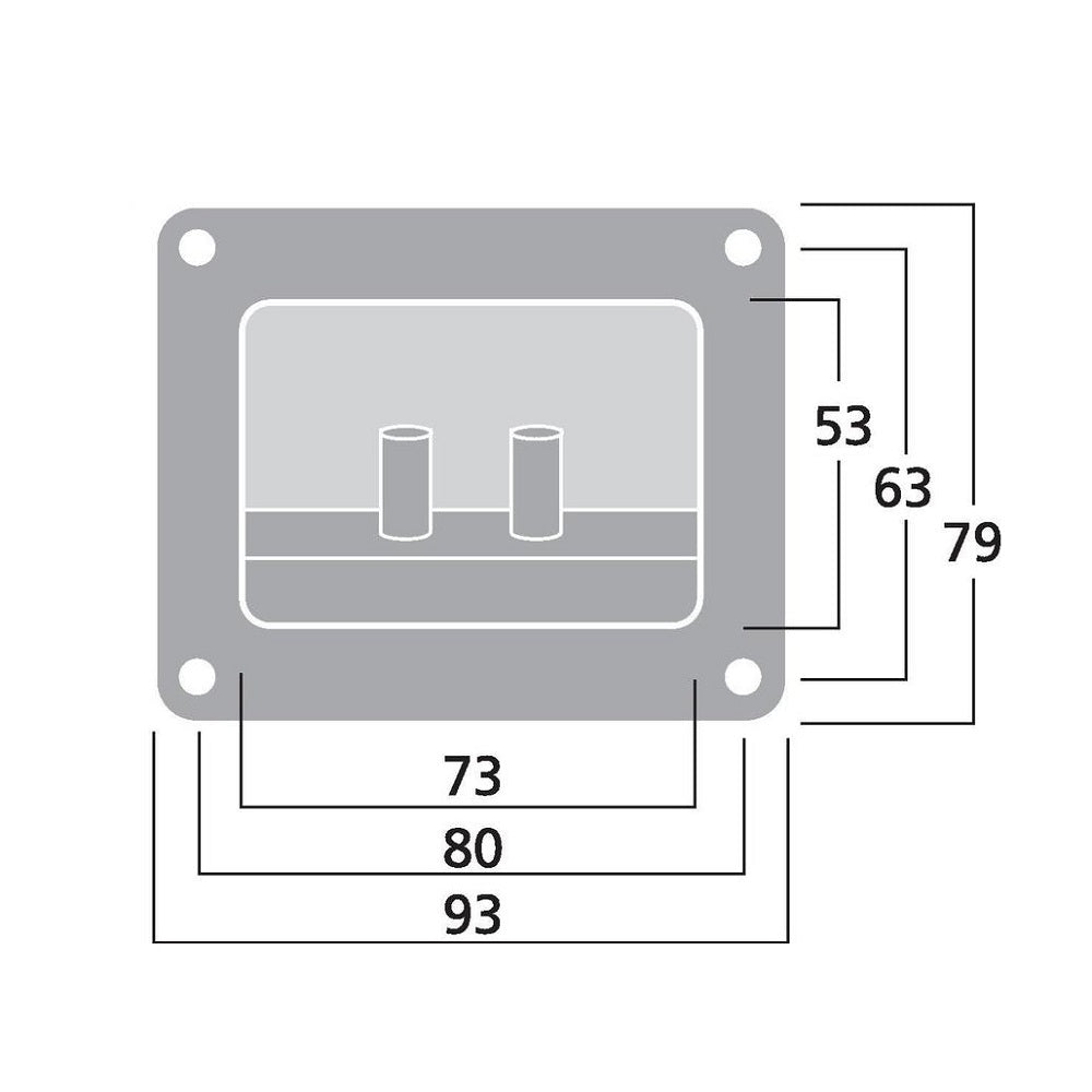 Monacor ST-955G Speaker Terminal Panel dimensions