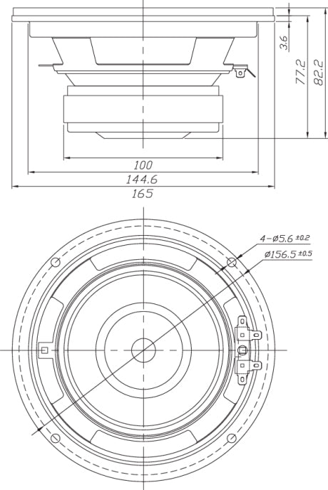 DAYTON AUDIO DC140-4 DRAWING