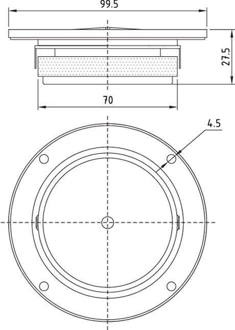 Dayton Audio DC25T drawing