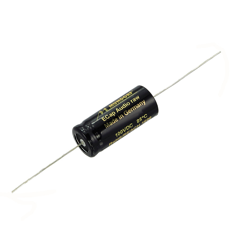 Mundorf ECap AC 22uf 100V Bipolar Electrolytic Capacitor - RAW