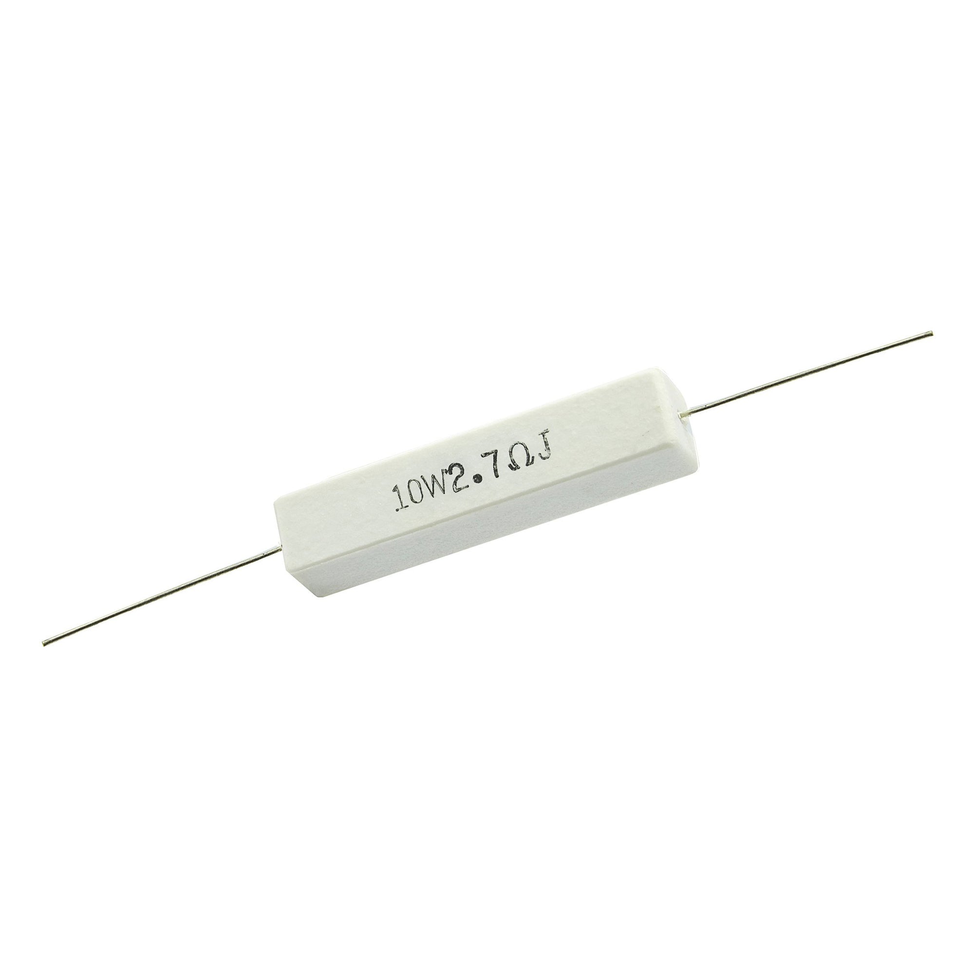 2.7 Ohm 10 Watt 5% Ceramic Wirewound Resistor - Willys-Hifi Ltd