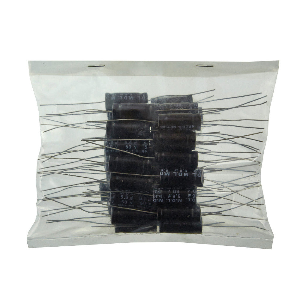 5.6uf Electrolytic Bipolar Capacitors. BULK BAG 50 - Willys-Hifi Ltd