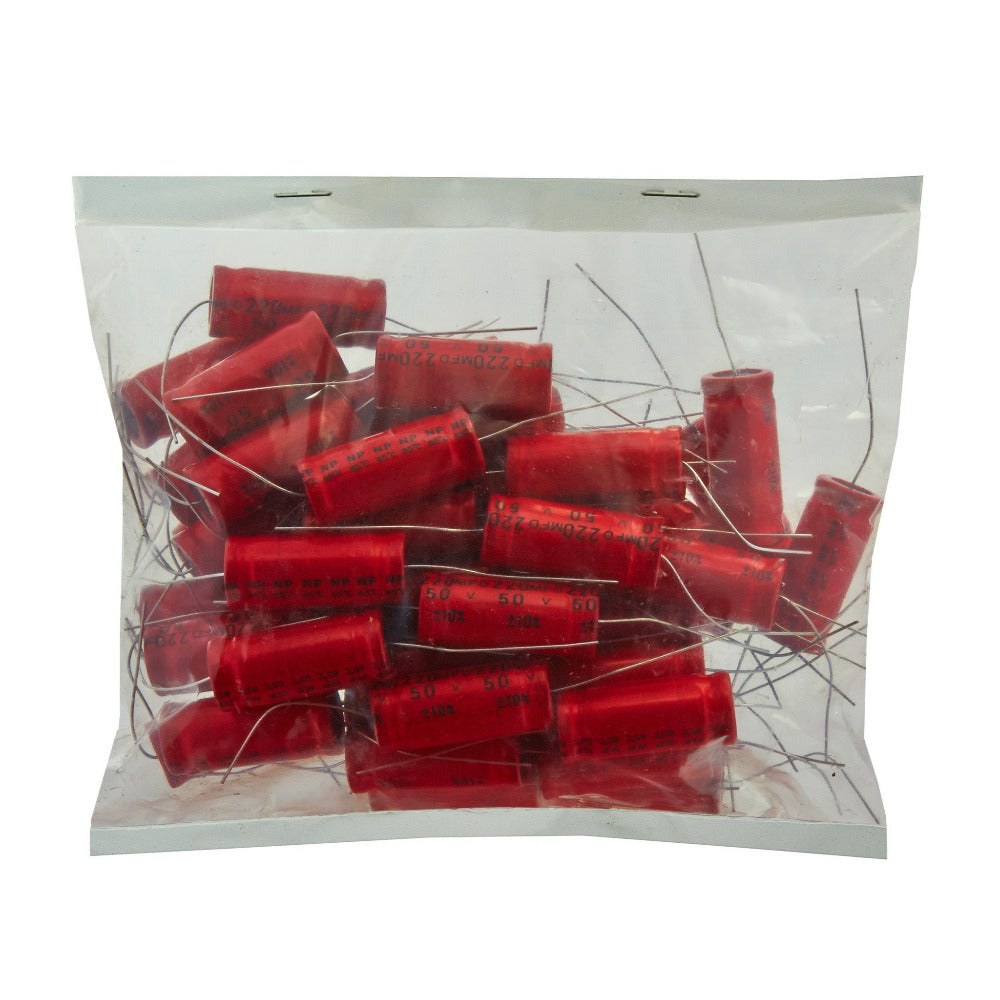 220uf Electrolytic Bipolar Capacitors. BULK BAG 50 - Willys-Hifi Ltd