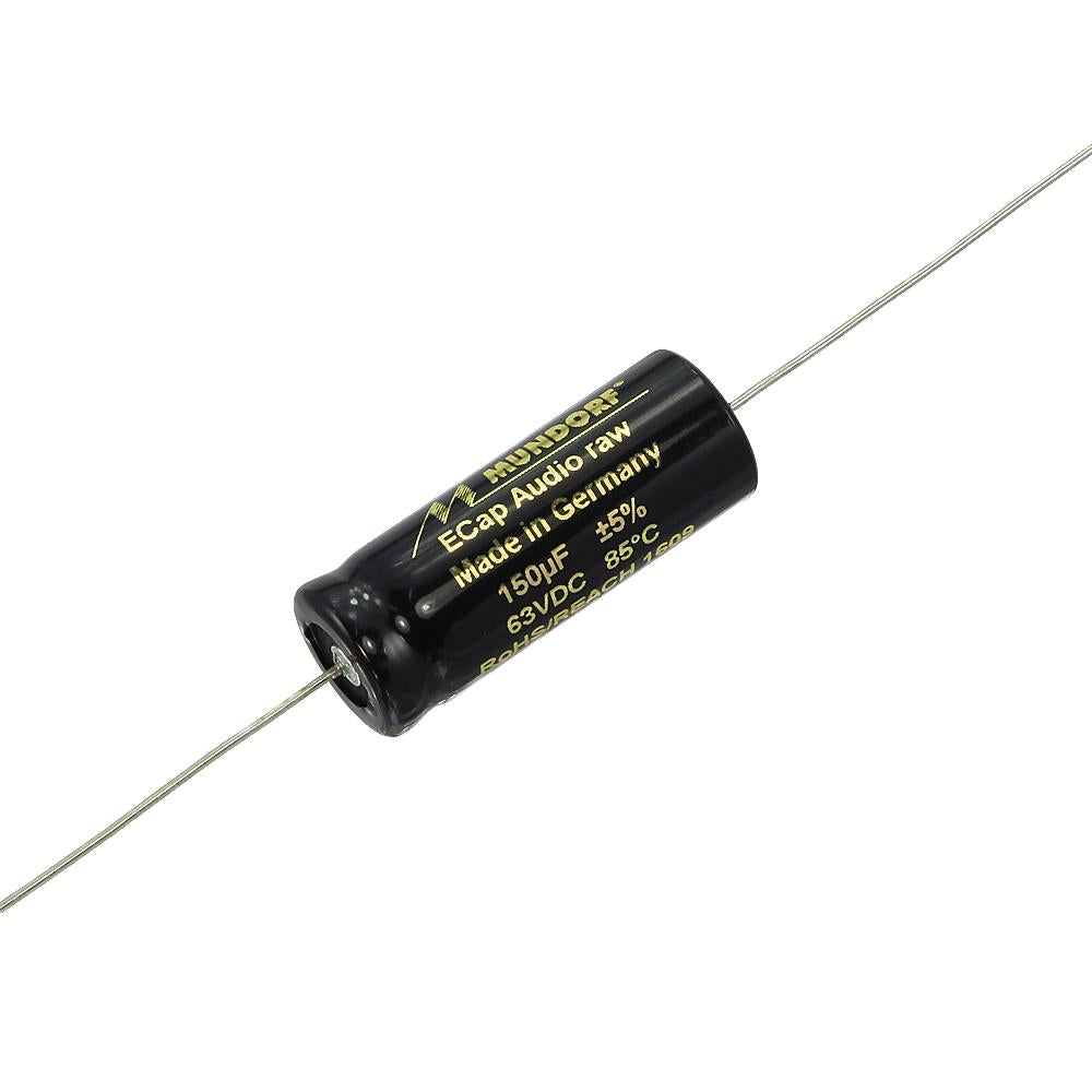 Mundorf ECap AC 150uf 63V Bipolar Electrolytic Capacitor - RAW