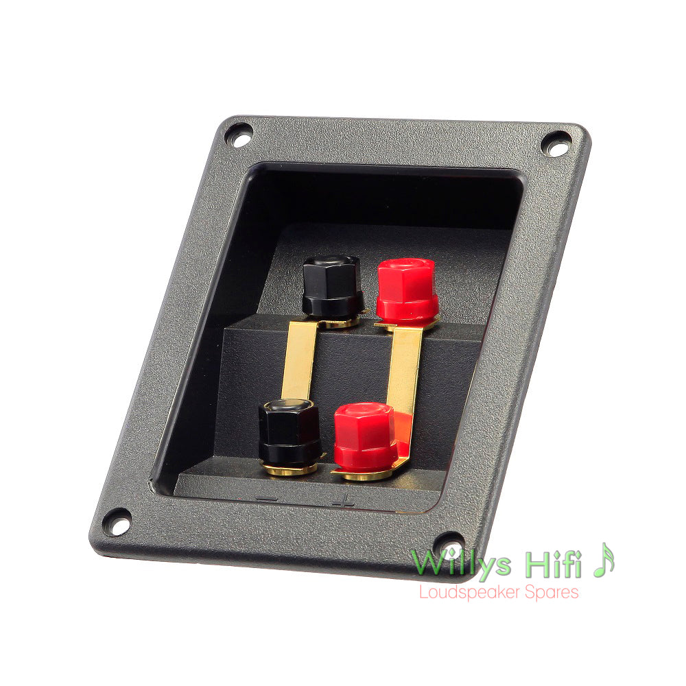 Monacor ST-400G Bi-Wire Speaker Terminal Panel