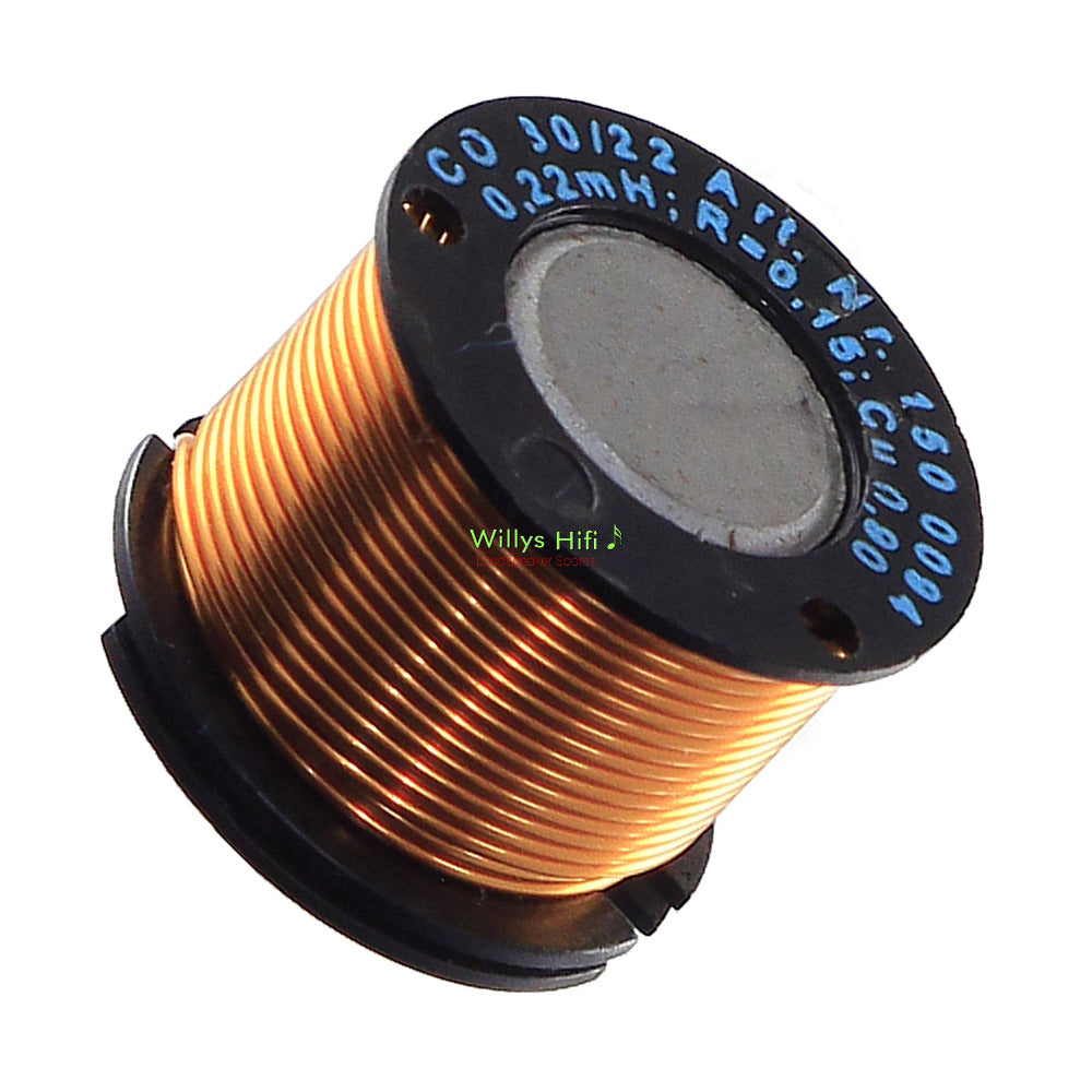 Crossover Inductor, Iron Core  0.6-0.9mm OFC, 0.10mH - 2.2mH 5% Tolerance