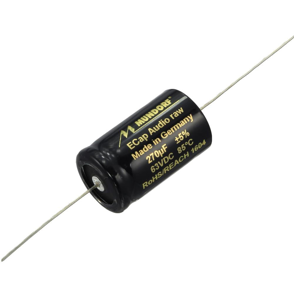 Mundorf ECap AC 270uf 63V Bipolar Electrolytic Capacitor - RAW