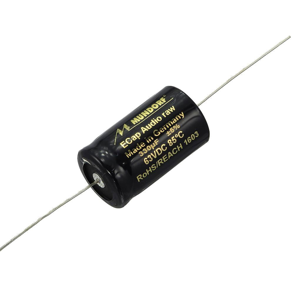 Mundorf ECap AC 330uf 63V Bipolar Electrolytic Capacitor - RAW