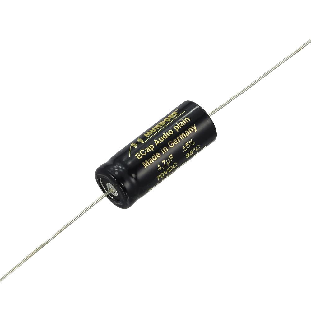 Mundorf ECap AC 4.7uf 70V Bipolar Electrolytic Capacitor - PLAIN