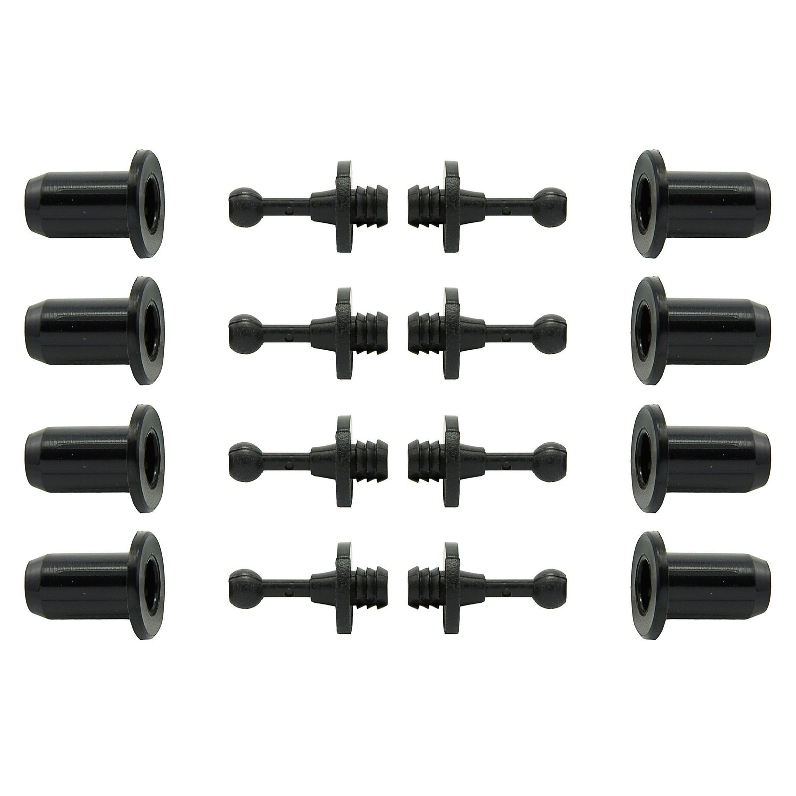 Speaker Grille fixing studs & sockets pack of 8 (standard duty) - Willys-Hifi Ltd